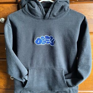 Obey Black Hoodie with Blue and White Label